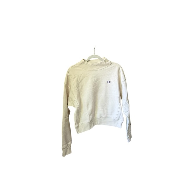 Champion Cream Cropped Boxy Hoodie - Picture 5 of 8